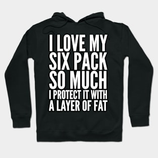 6PK1 Six Pack Fat BLACK Hoodie